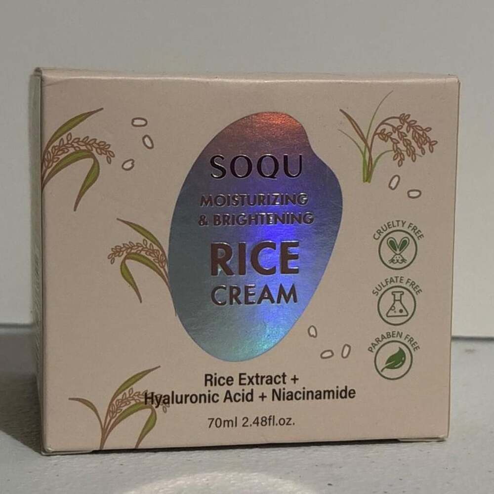 SOQU Rice Cream 70ml Moisturizing & Brightening